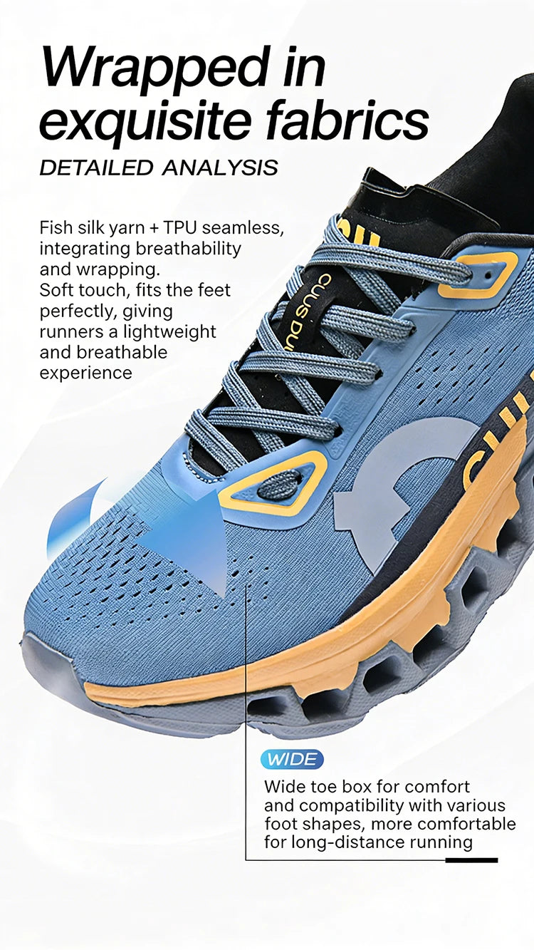 Men's Cushioning Running Sneakers | Lightweight Non-Slip Athletic Shoes