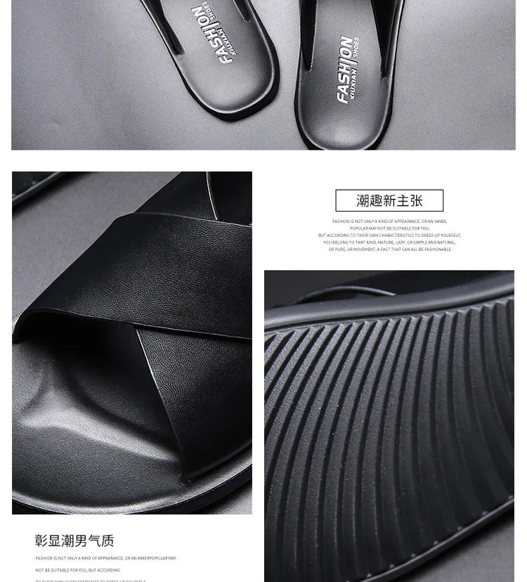 Slippers Men's Summer Outside Cool Slippers Big Size 47 48 Casual Beach Shoes Men Sandals Slippers