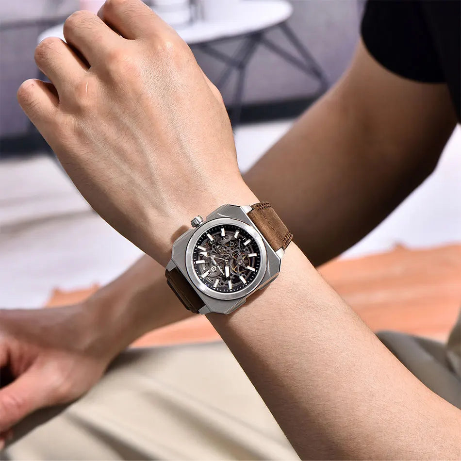 PAGANI DESIGN New Hollowed Men Mechanical Watch Top Brand Sapphire Glass Clock Classic Luxury Waterproof Automatic Men's Watches