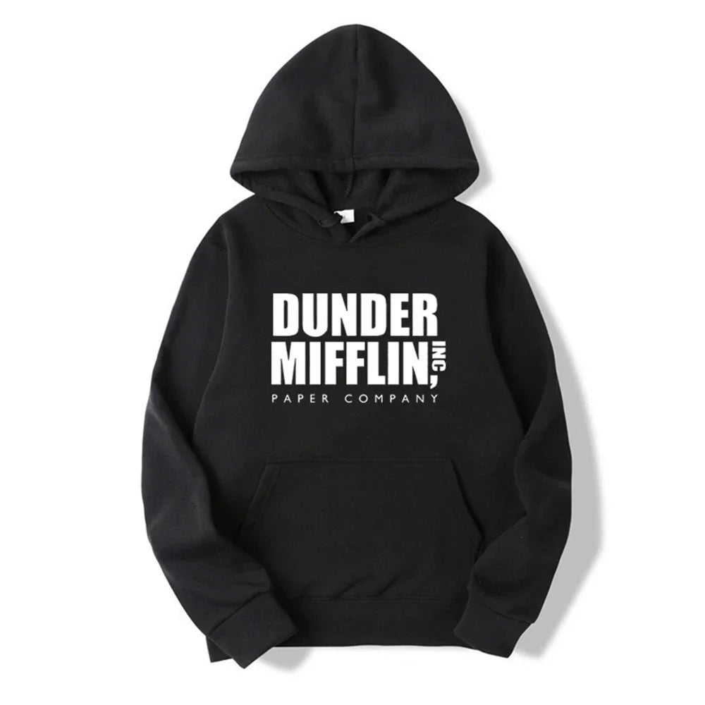The Office Dunder Mufflin INC Paper Hoodie Dwight Schrute Sweatshirt Soft Comfortable Men Women Casual Pullover Hooded Sweater BAZAARHUBO