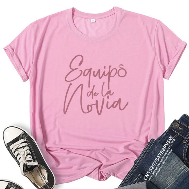 Bachelorette Party T Shirt Bride Tribe Hen Party La Novia Wedding Gift Shirt