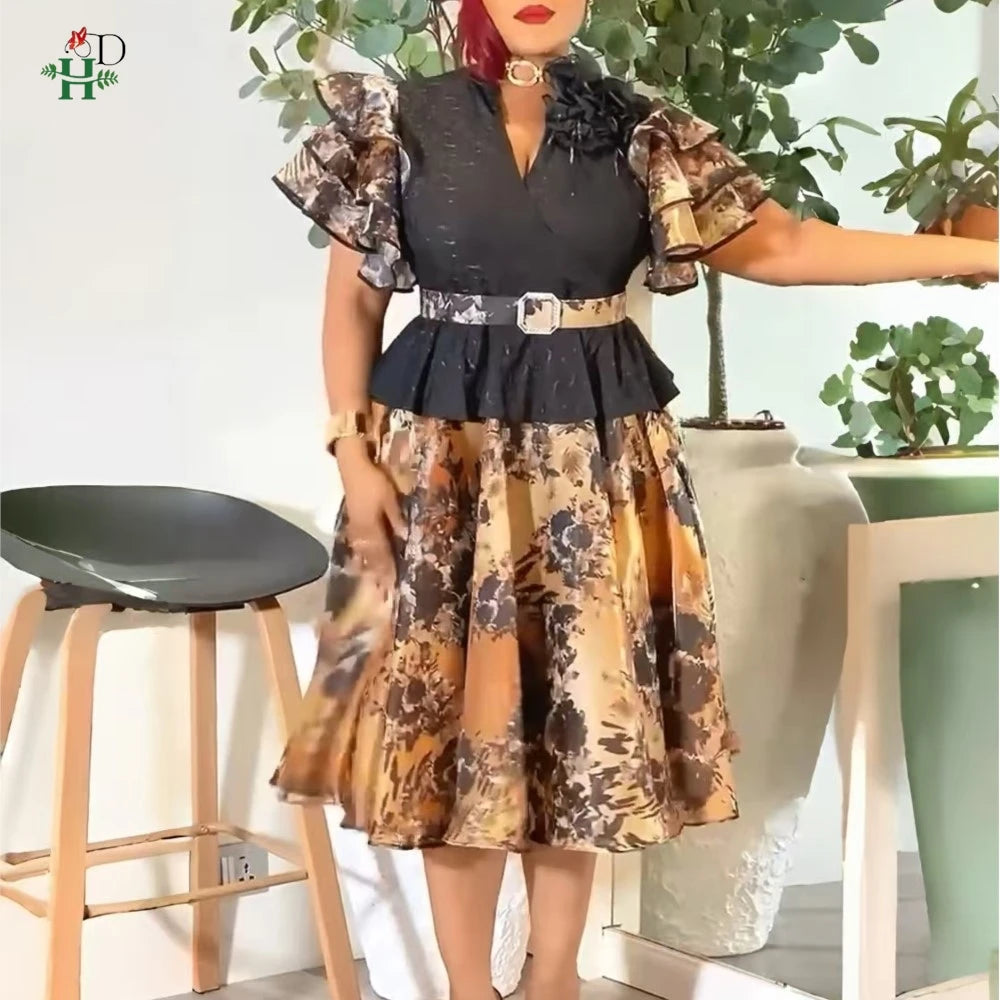 2026 New Fashion African Party Dresses For Women Dashiki Ankara Wedding Evening Gown Plus Size Elegant Turkey Muslim Maxi Dress