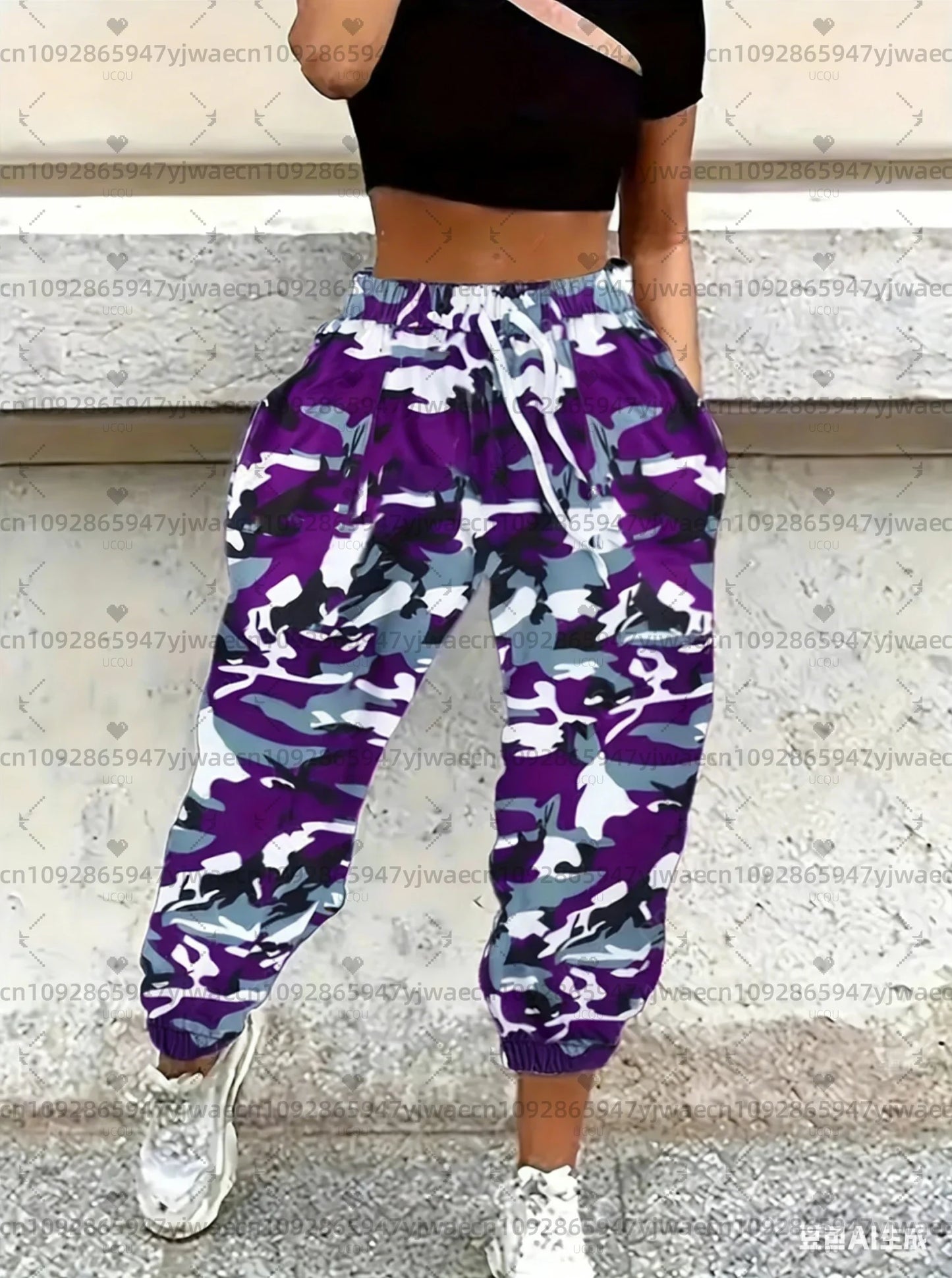 2026 spring  Women casual Camo Jogger Pants Comfortable Breathable Fabric Pants Outdoor Sports Pants Autumn New 3D Printed Pants