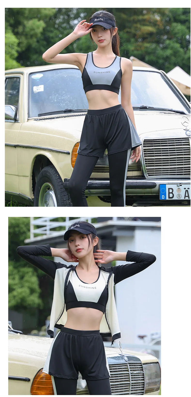 Swimsuit Women Summer Split Conservative Snorkeling Sunscreen Long Sleeve Pants Five Piece Set Jellyfish Sports Surfing Swimsuit