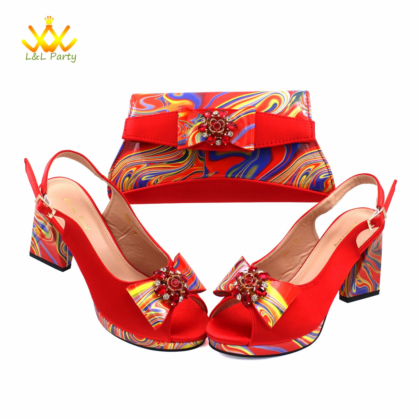 Coffee Color INS Hot Sale New Arrivals 2024 Italian Design Shoes Matching Bag Set Super High Heels Pumps for Garden Party