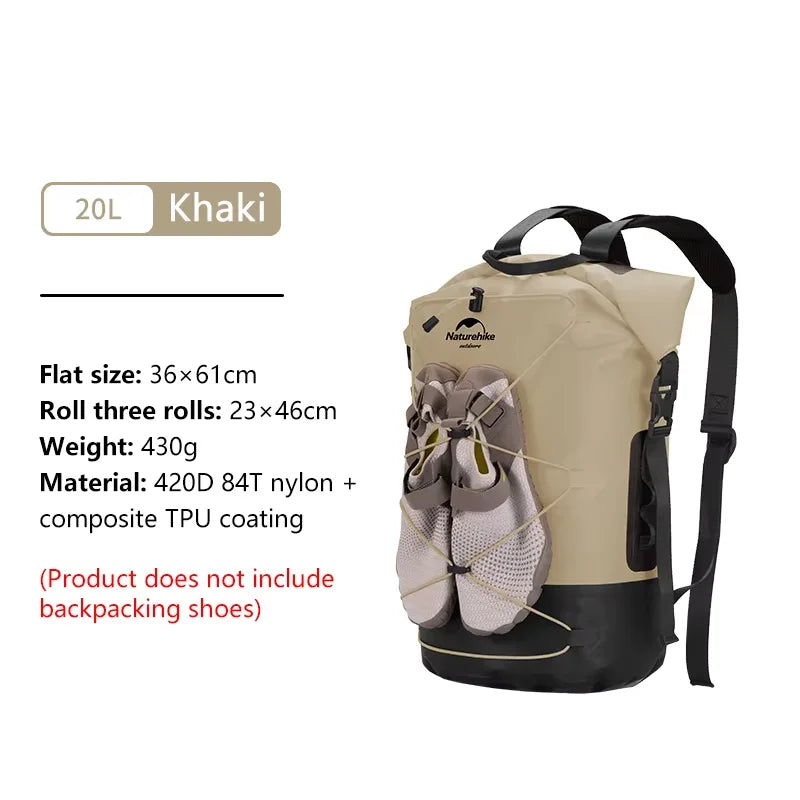 Naturehike TB03 TPU Wet & Dry Separation Waterproof Bag Outdoor Seaside Diving Bags Snorkeling Swimming Trail Rafting Equipment