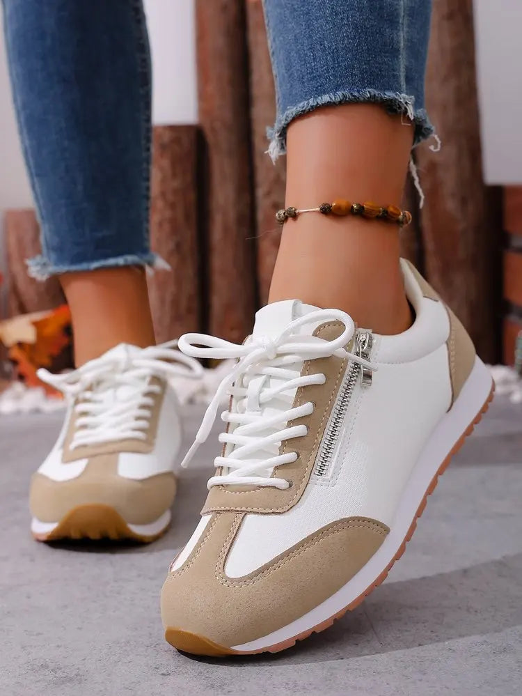 Roman Trendy Spring/Autumn Running Shoes Student Campus Flat Vulcanized Shoes Fashion Sneakers Casual Comfortable Round Head