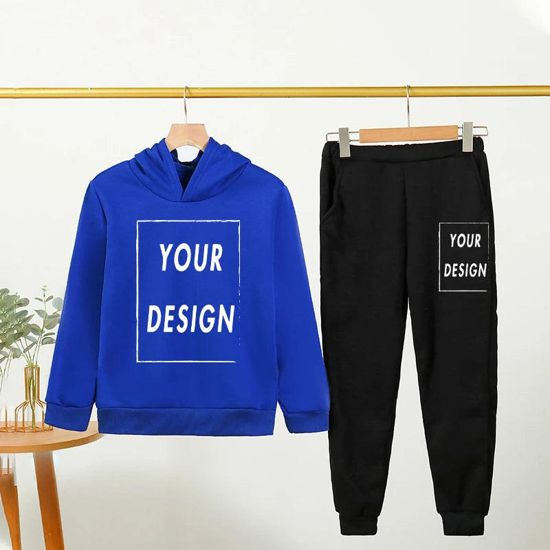 Kids Fashion 2pcs Pullover Hoodie+Pants Suits 1-8Y Years Boys Girls Casual Long Sleeve Sportswear Tracksuits Children Clothes
