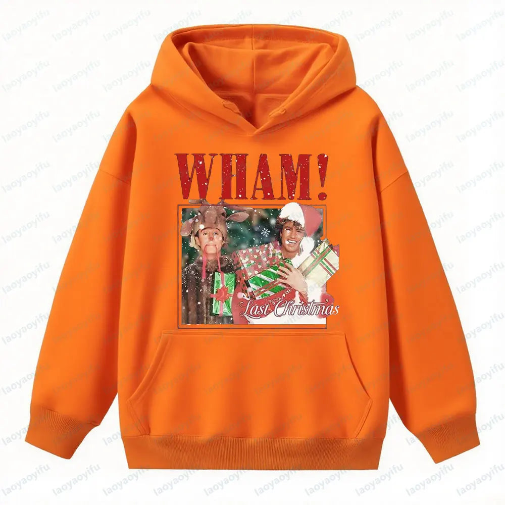 Wham Last Christmas Sweatshirt Funny George Michael Wham Last Christmas Unisex Hoodie Men Women Xmas Clothing Vintage Streetwear BAZAARHUBO