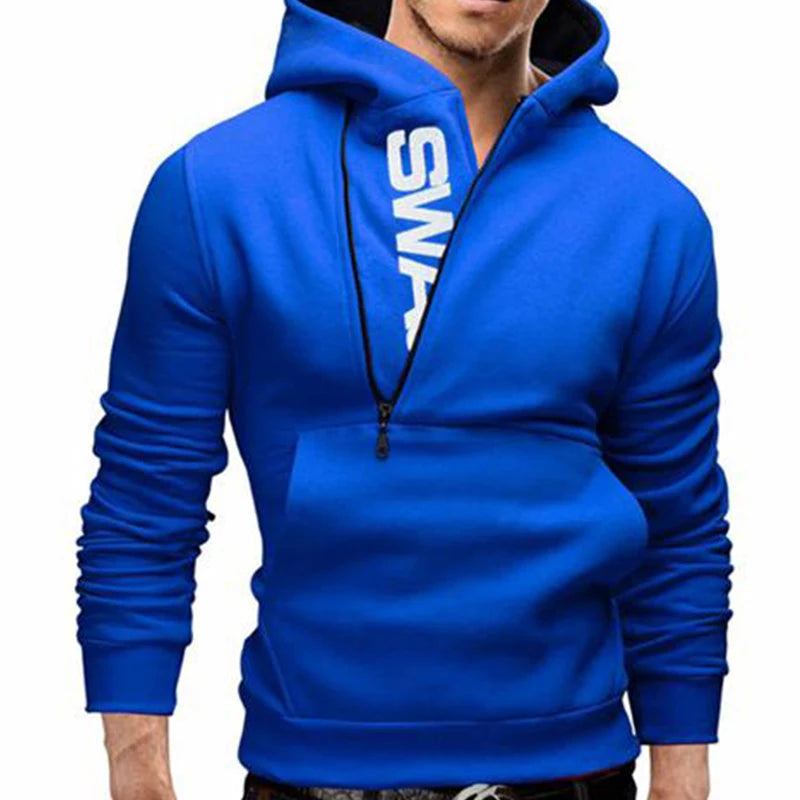 New Men's Jogging Set Fashion Sports Set Letter Hoodie Set Oblique Zipper Letter Sports Pullover Hoodie Jacket Sports Set