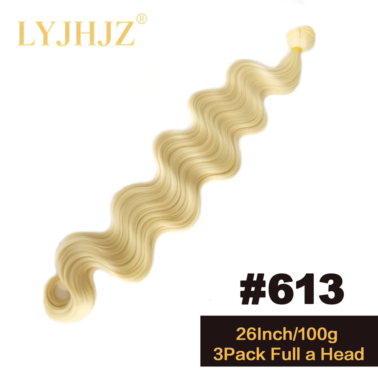 Colorful Body Wave Hair Bundles 613 Piano Blonde Natural Synthetic Hair Extensions Ombre Thick Ponytail Loose Deep Hair Weaving