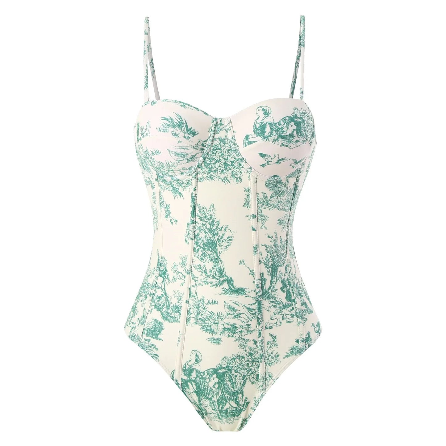 Women Swimwear Swimsuit Two-piece set Summer Print Bodysuit Bikini Set Beach Style Wear Maxi Dress Skirt One-piece swimsuit