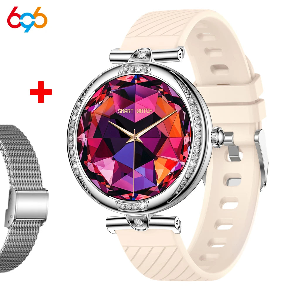2025 Blue Tooth Call Lady Smartwatch 1.19" AMOLED Screen Women Smart Watches Waterproof Sports Fitness Tracker Health Bracelet