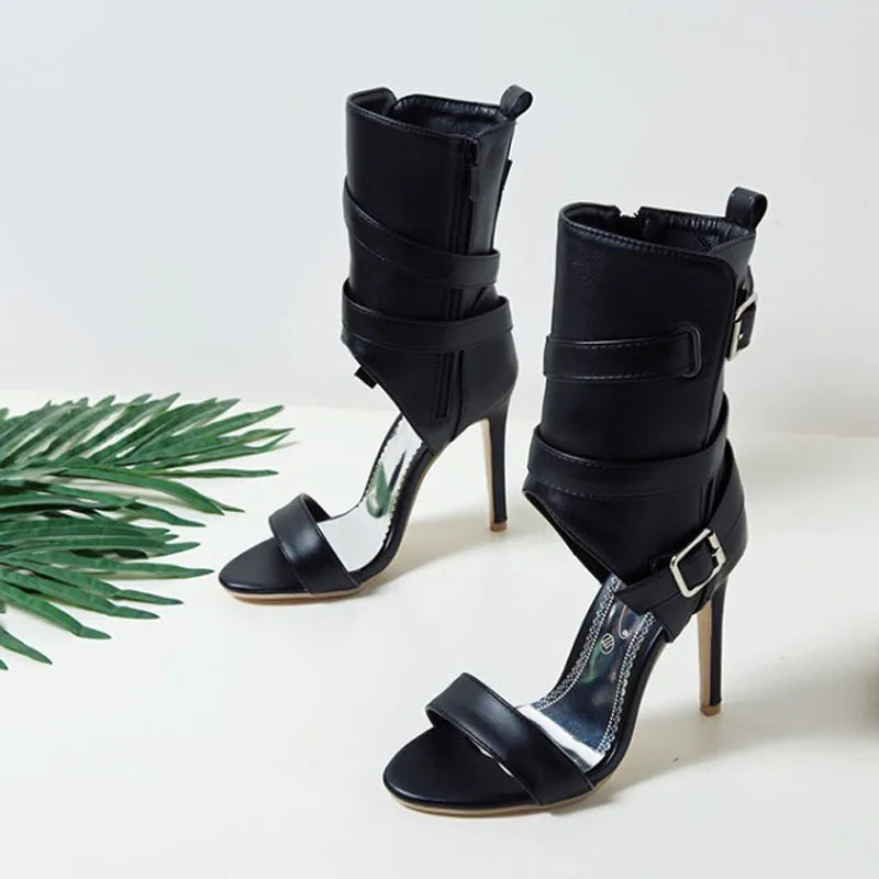 High Heels Sandals for Women Summer New 2025 High Top Women's Shoes Roman Ankle Boots Female Pumps Sandalias Mujer WSH5315