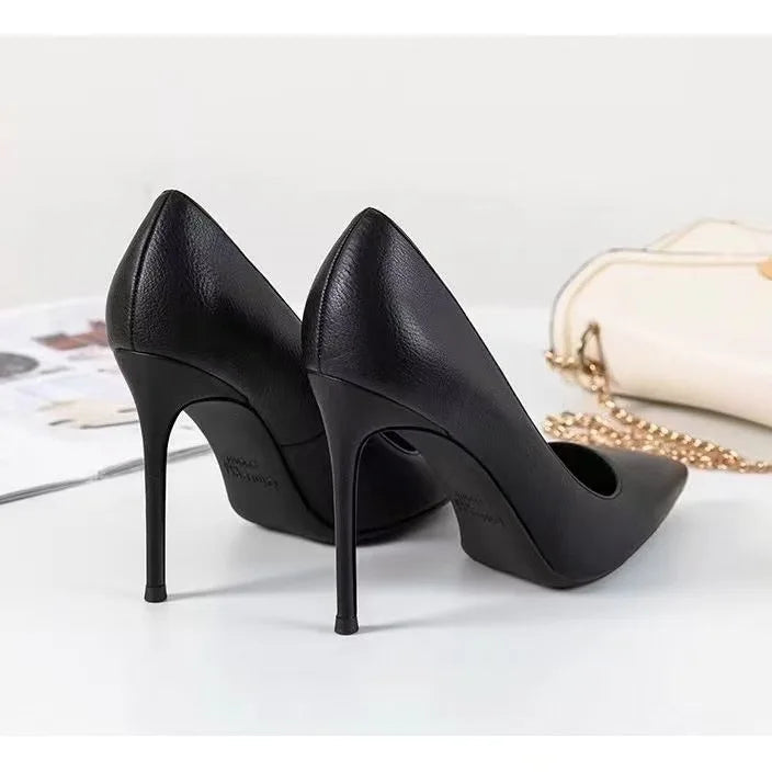 Purple Women Shoes Thin Stiletto Banquet Wedding Shoes 6-10cm Fashion High Heels Plus Size Sexy Pointed Toe Ladies Work Shoes