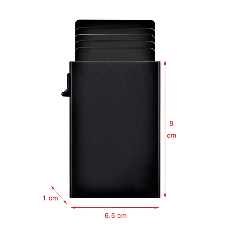 DIENQI Anti-theft Card Protectors Card Holder Minimalist Smart Wallet RFID Protection Aluminum Metal Cardholder Case Porte Carte