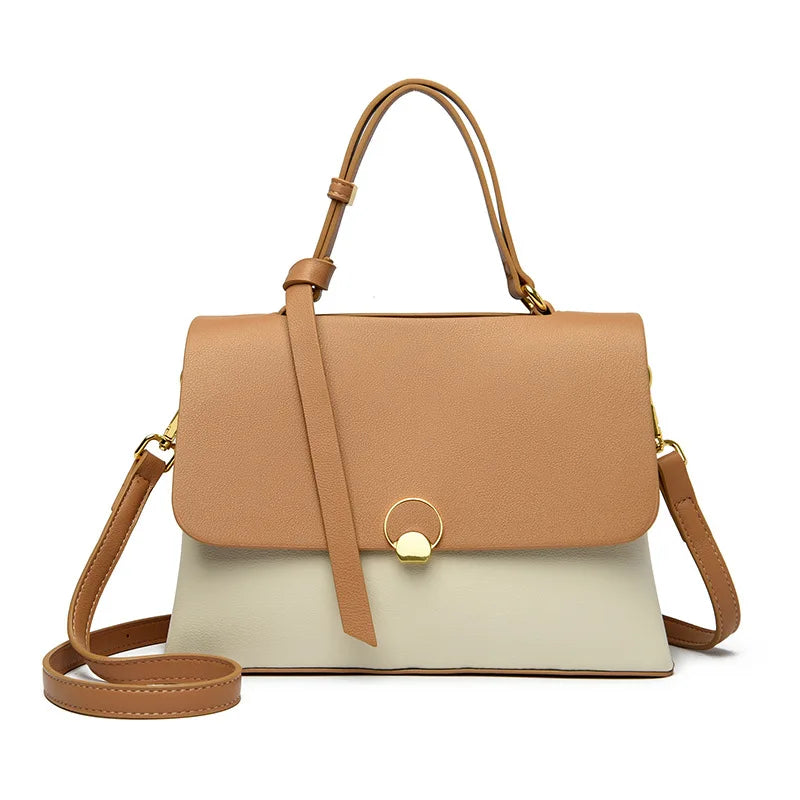 Fashionable Women's Bags, High-End Versatile Casual Bags, Trendy Textured Color-Blocked Handbags, Niche Shoulder and Crossbody Bags, a Great Choice for Gifting to Your Girlfriend