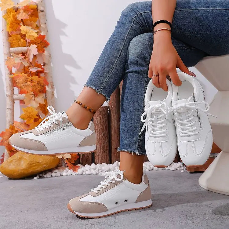 Roman Trendy Spring/Autumn Running Shoes Student Campus Flat Vulcanized Shoes Fashion Sneakers Casual Comfortable Round Head