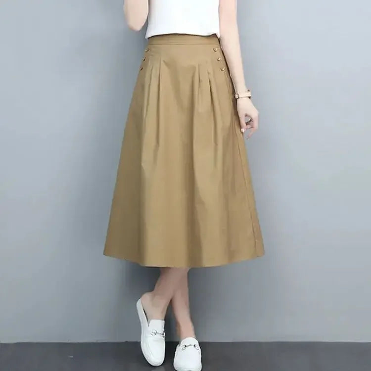 Female Skirts Korean Style A Line Women's Skirt Stylish Harajuku Premium Fashion Chic and Elegant Streetwear Modest Aesthetic V