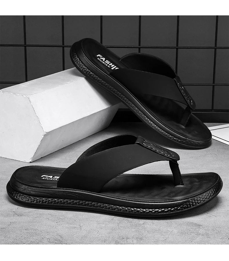 Summer men's high-quality outdoor casual slippers flip flops anti slip waterproof comfort beach shoes youth versatile sandals