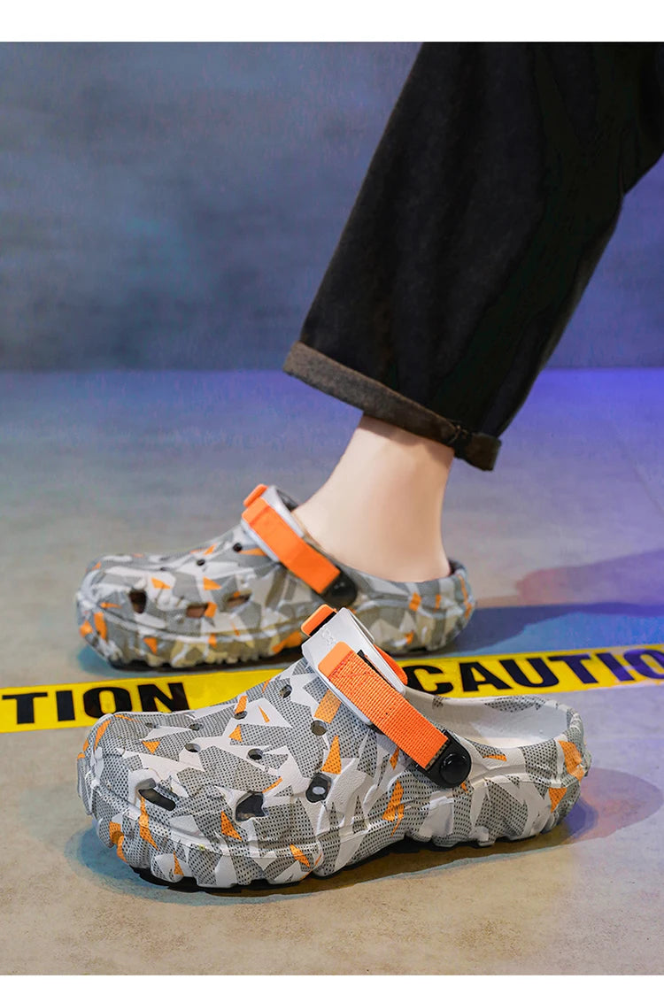 Plus Size 47 Summer Men Slippers Light EVA Men's Casual Shoes Hole Shoes Clogs Home Garden Outdoor Male Beach Flat Sandals