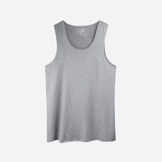 Men's Thin Vest U-Neck European and American Style Large Size Men's Seamless Undershirt Breathable Quick-Dry Sports Underwear