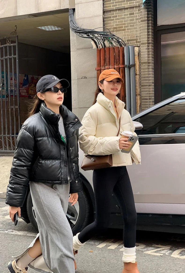 Down Coats for Women Loose Casual Parkas Woman Solid Color Winter Clothes 2025 Jackets Thick 2025 Trend Demi-season High Quality