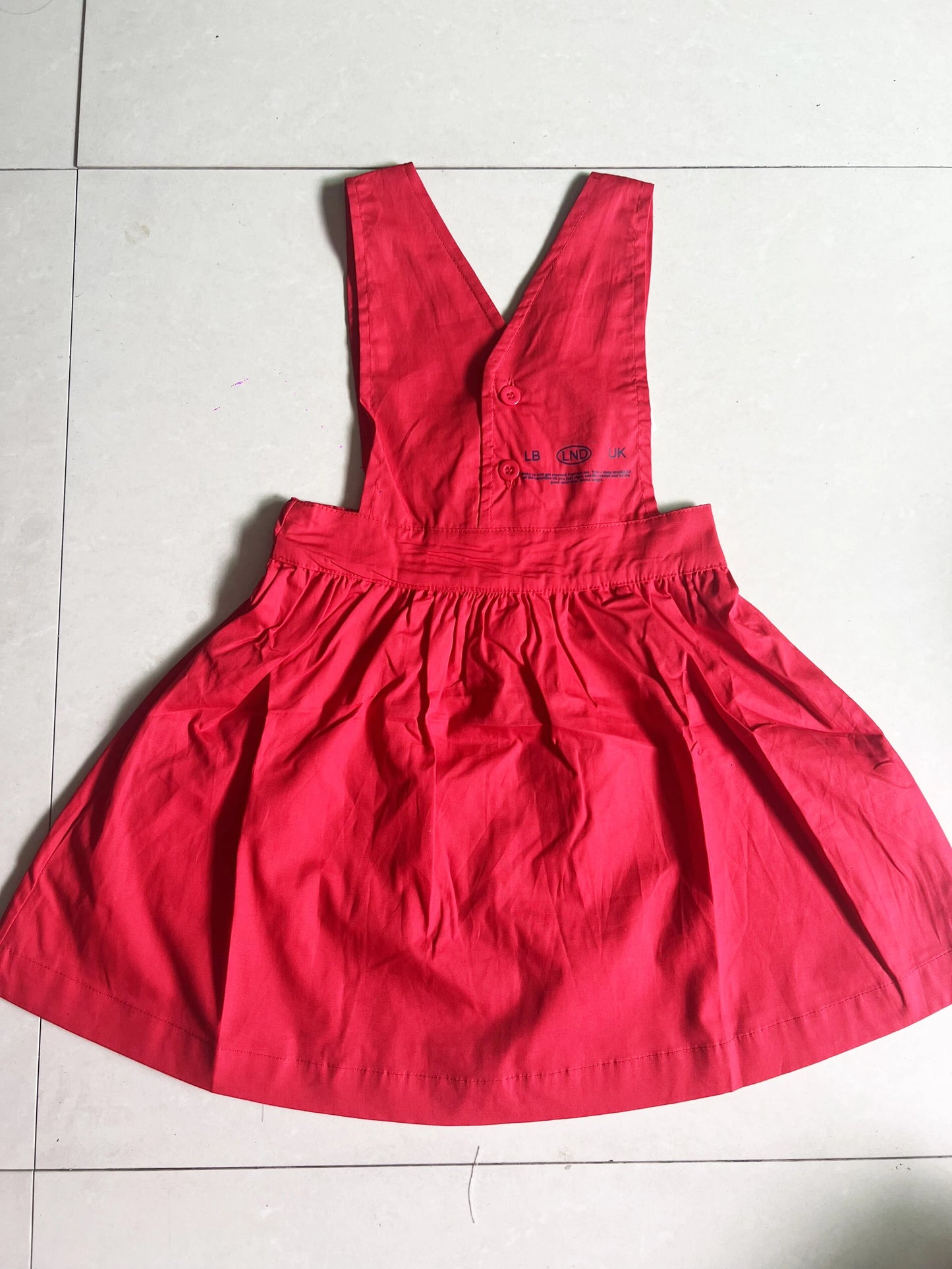 kids dress SS26 new SUMMER girls cute print Denim dresses