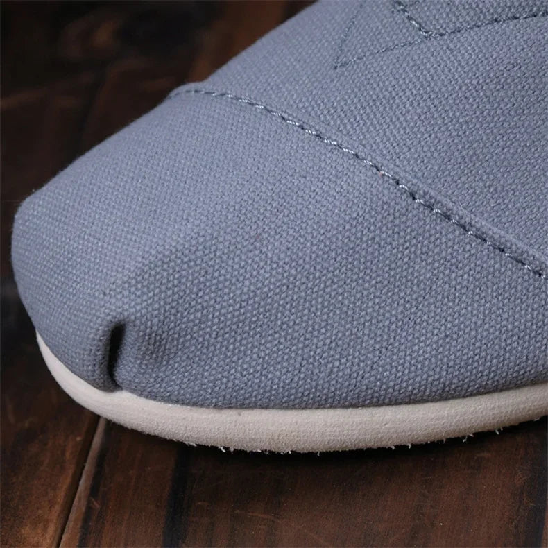 2025 Summer Blue Loafers Men Classic Canvas Flats Shoes Women Comfortable Breathable Men Casual Shoes Slip-on Espadrilles