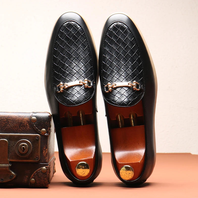 Fashion Men's Casual Shoes Men Horsebit Loafers Moccasins Mens Party Wedding Shoe Light Comfortable Driving Flats