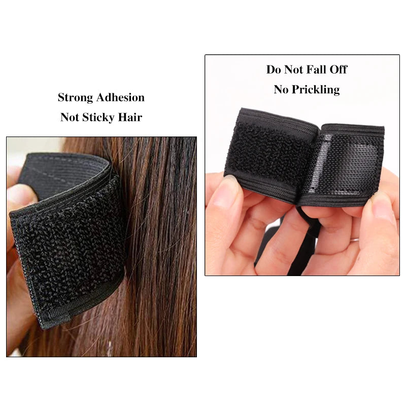 Custom Logo Lace Band With Ear Hanger For Wig Install 5PC 10PC Black Wig Bands To Melt Lace Edge Band With Cut-Outs Ear Not Hurt