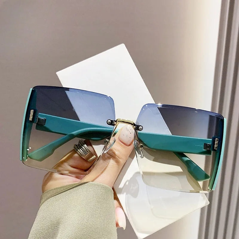 Korean Style Classic Black Big Square Shades Sunglasses for Women Men Fashion Women Sunglasses with Uv Protection BAZAARHUBO