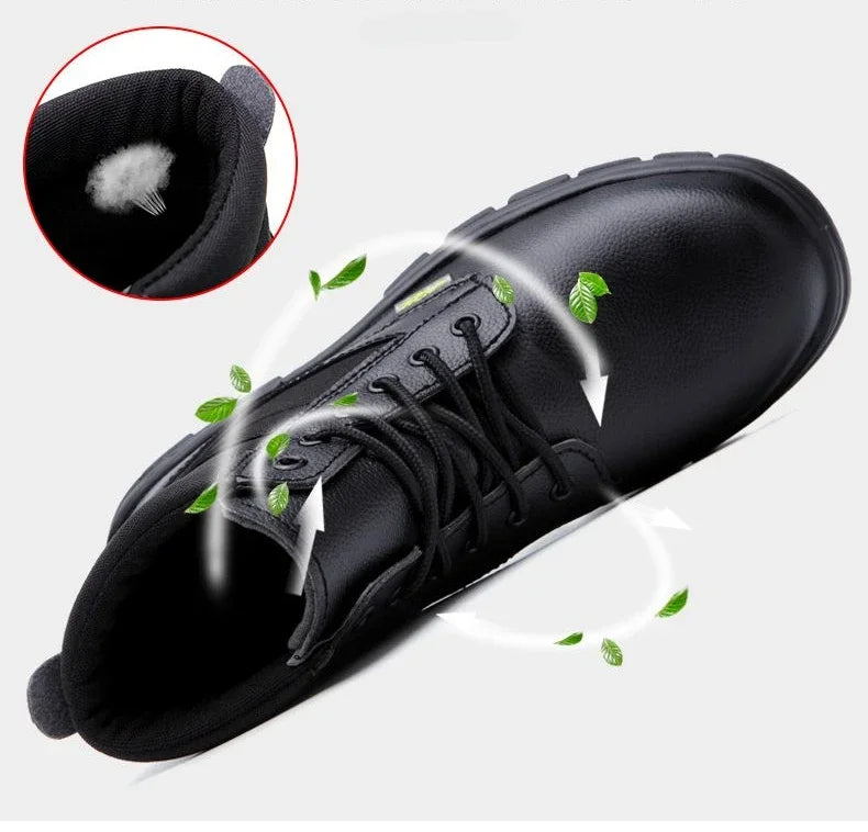 Man Shoes Leather Booties Waterproof Boots for Men Lace Up Ankle Short Barrel Retro Trendy 2025 Sale Offer New Fashion Low Price