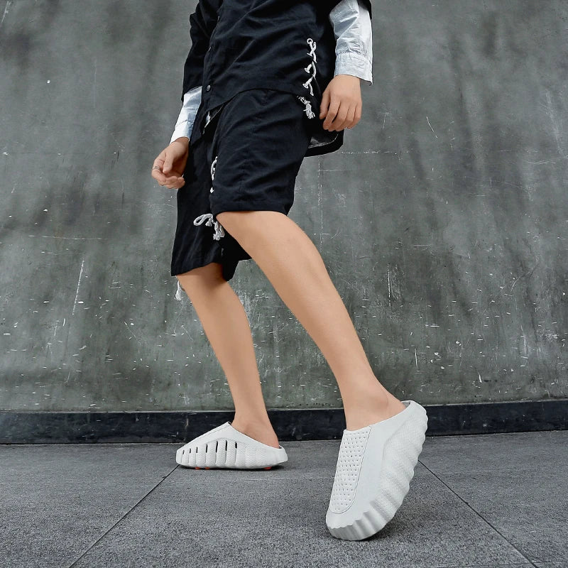 Brand Men Slippers Shoes Fashion Summer Non-Slip Male Sandals Water Shoes Slides A001 2026 Outdoor Mens Beach Shoes Slipper Man
