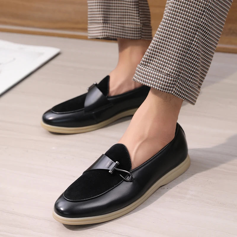 Fashion Men's Casual Shoes Men Horsebit Loafers Moccasins Mens Party Wedding Shoe Light Comfortable Driving Flats