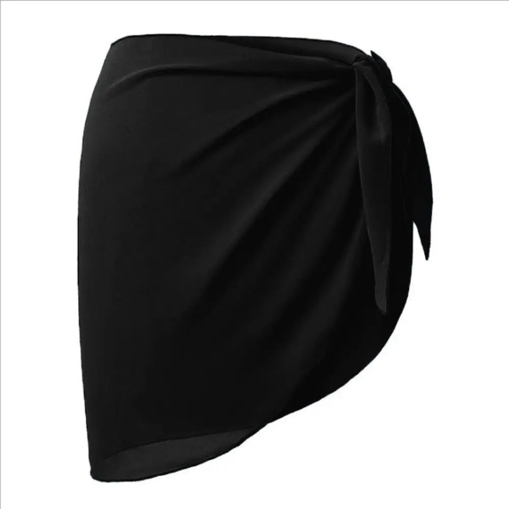 Soft Short Sarongs Chiffon Swimsuit Coverups Scarf Cover Short Skirt Wrap Sheer Summer Beach Bikini Women
