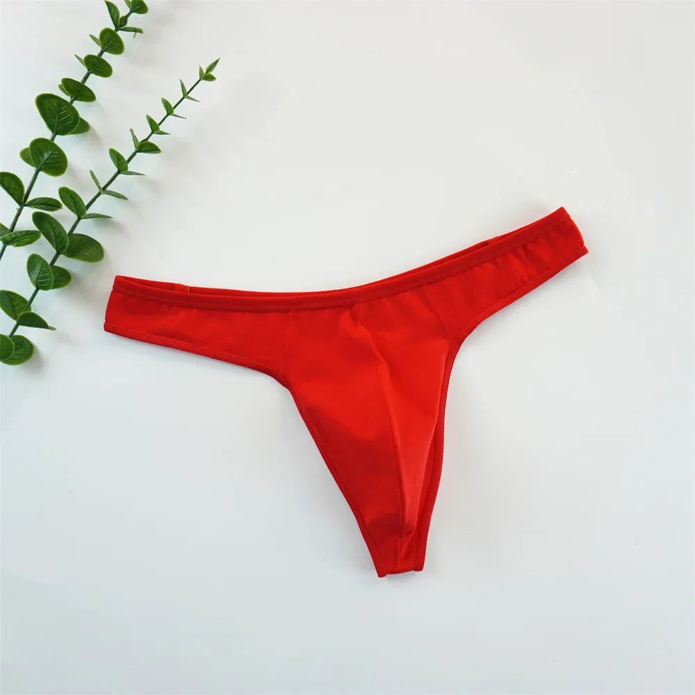 2024 Men Thong G String Low Rise Sexy Bugle Pouch Underwear Sports Fitness Male Tanga Comfortable Cotton Jockstrap Men M-3XL