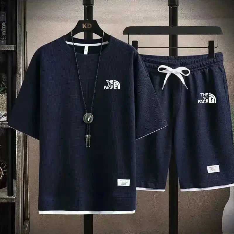 Summer Men's Set Fashionable Sportswear Men's Short Sleeved T-Shirt  Sports Shorts Set Men's Casual Men's Clothing Men's Jogging