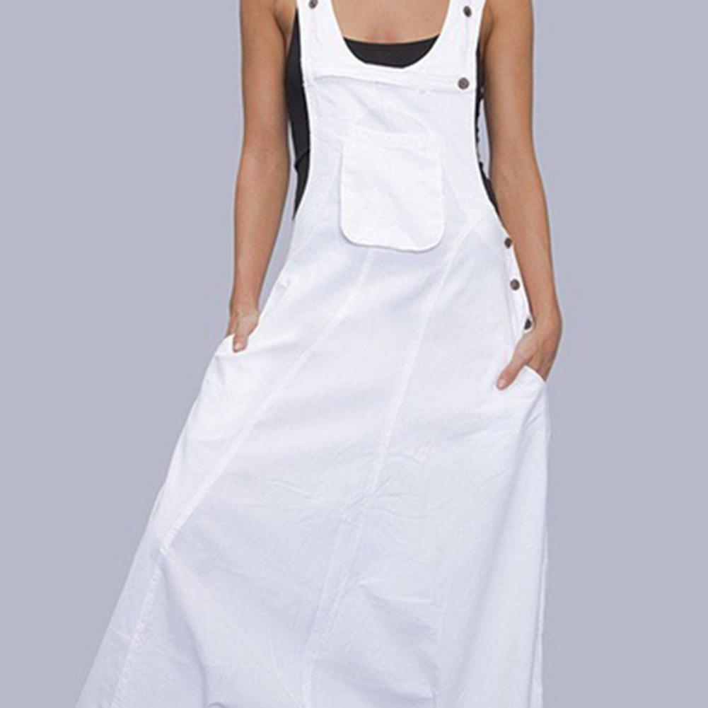Women Summer Loose Thin Jumpsuits Harem Pants Wide Leg Pants Sleeveless Pockets Bib Jumpsuit Siamese Trousers Large Size S-5XL