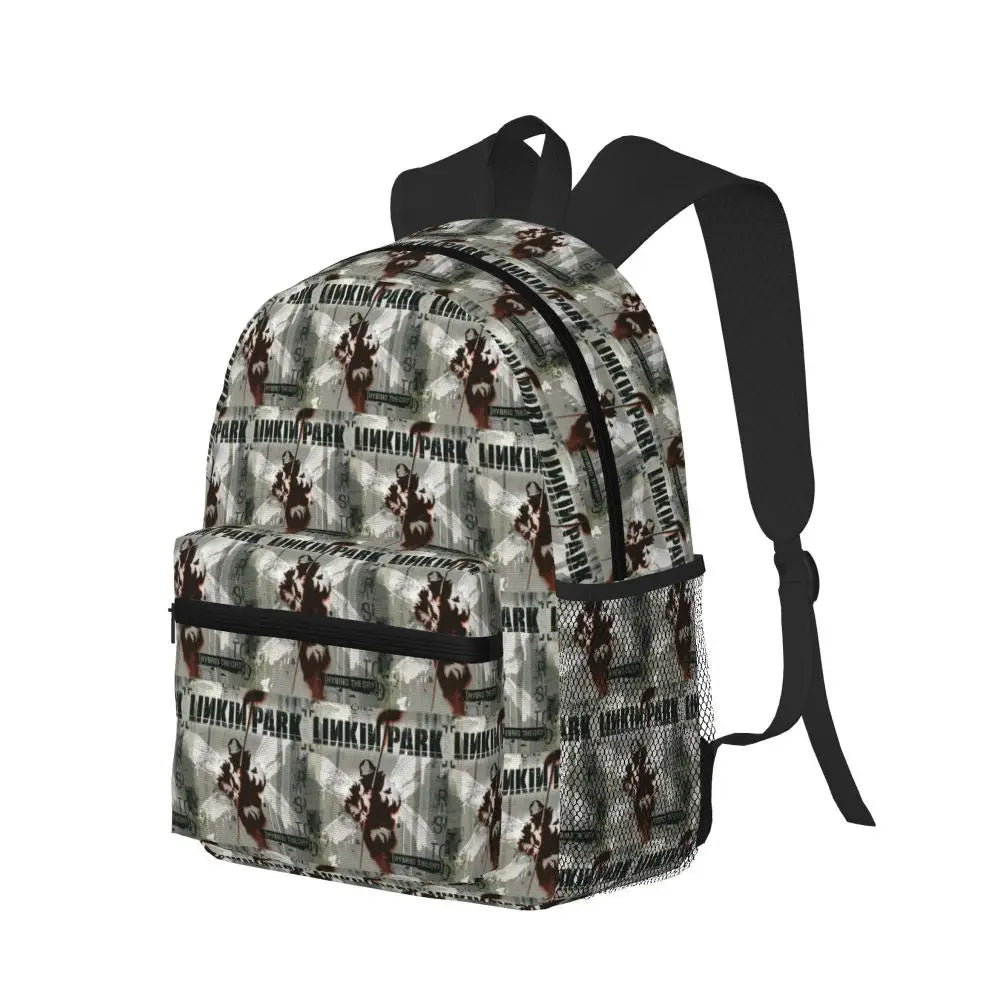 L-Linkin-S P-Park-S Band Student Backpack School Bag Hiking Travel Daypack for Boys Girls Fashion Bookbag Shoulder Bags
