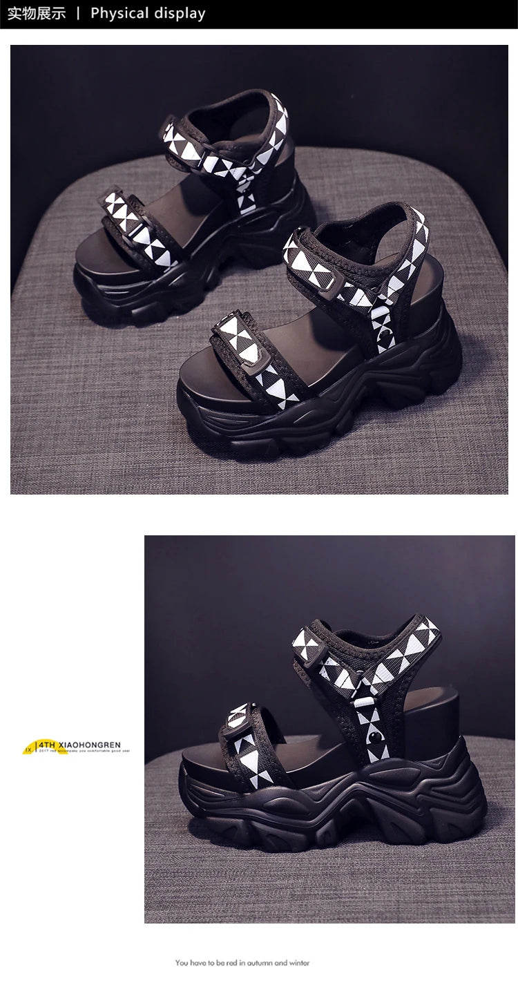 New 2022 Summer Women Platform Sandals Open Toe Wedges High Heels Thick Bottom Beach Shoes Woman Casual Comfort Chunky Sandalias