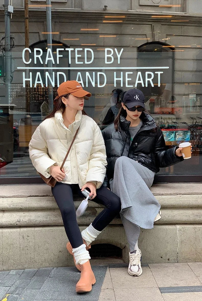Down Coats for Women Loose Casual Parkas Woman Solid Color Winter Clothes 2025 Jackets Thick 2025 Trend Demi-season High Quality