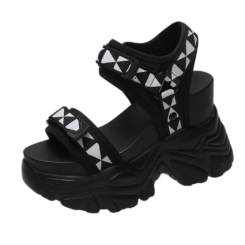 New 2022 Summer Women Platform Sandals Open Toe Wedges High Heels Thick Bottom Beach Shoes Woman Casual Comfort Chunky Sandalias