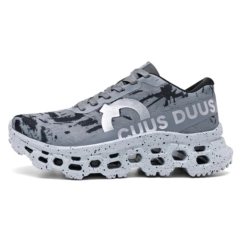 Running Shoes for Men Women Hollow Perforated Cushion Shock Absorbing Outdoor Hiking Sneakers Casual Chunky Walking Trainers
