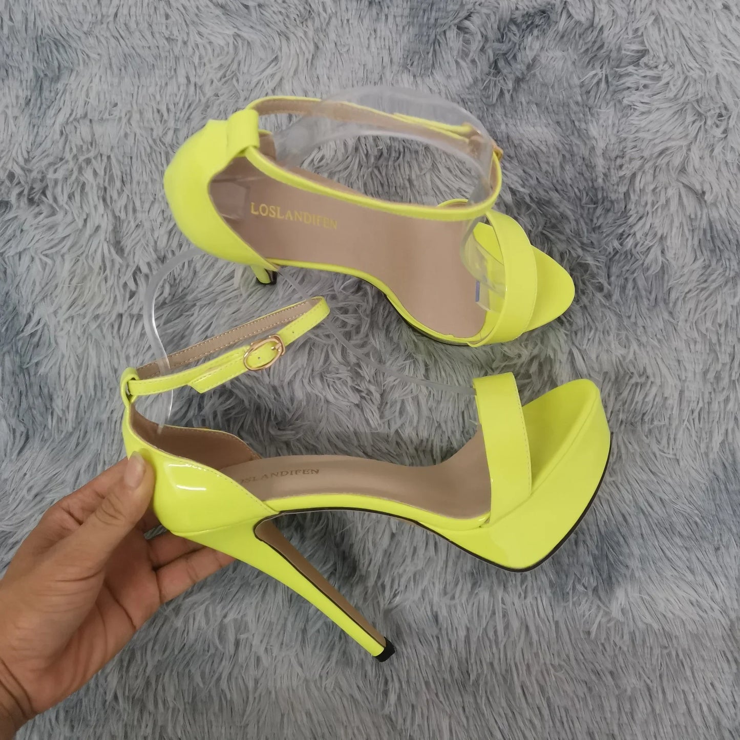New Women Sandals Sexy 14cm Supper Flash High Heels Patent Leather Open Toes Platform Sandal Nighclub Party Red Wedding Shoes