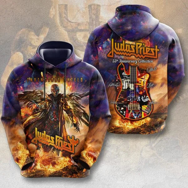 Hot Rock Judas Priest Band 3d Print Hoodie Men Women Fashion Hip Hop Hoodie Sweatshirt Women Sweats Men Clothes Unisex Tracksuit