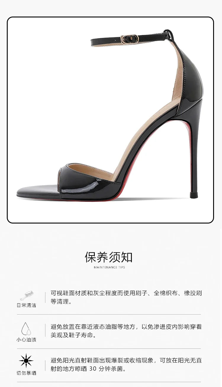 Summer new nude high heels for women, slim heels, stunning princess style, one button sandals with skirt 33-46