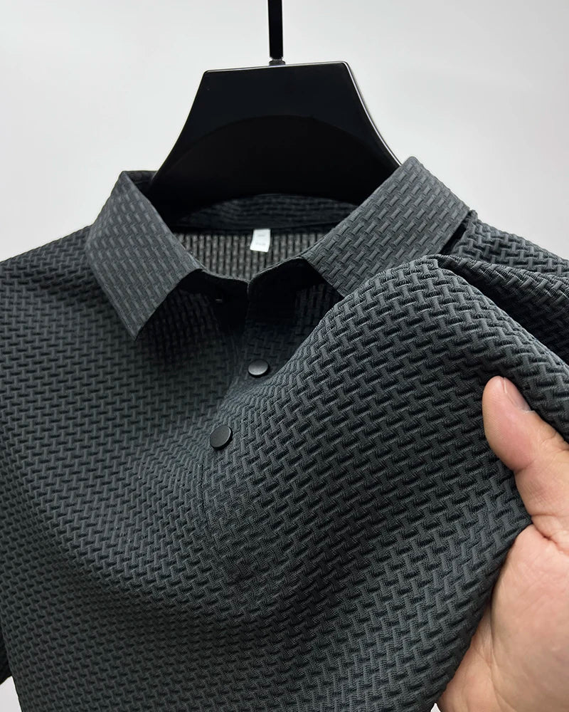 2023 M-4XL Summer New Men's Short Sleeve T-shirt Cool and Breathable POLO Shirt Business Casual Sweat-absorbing Top