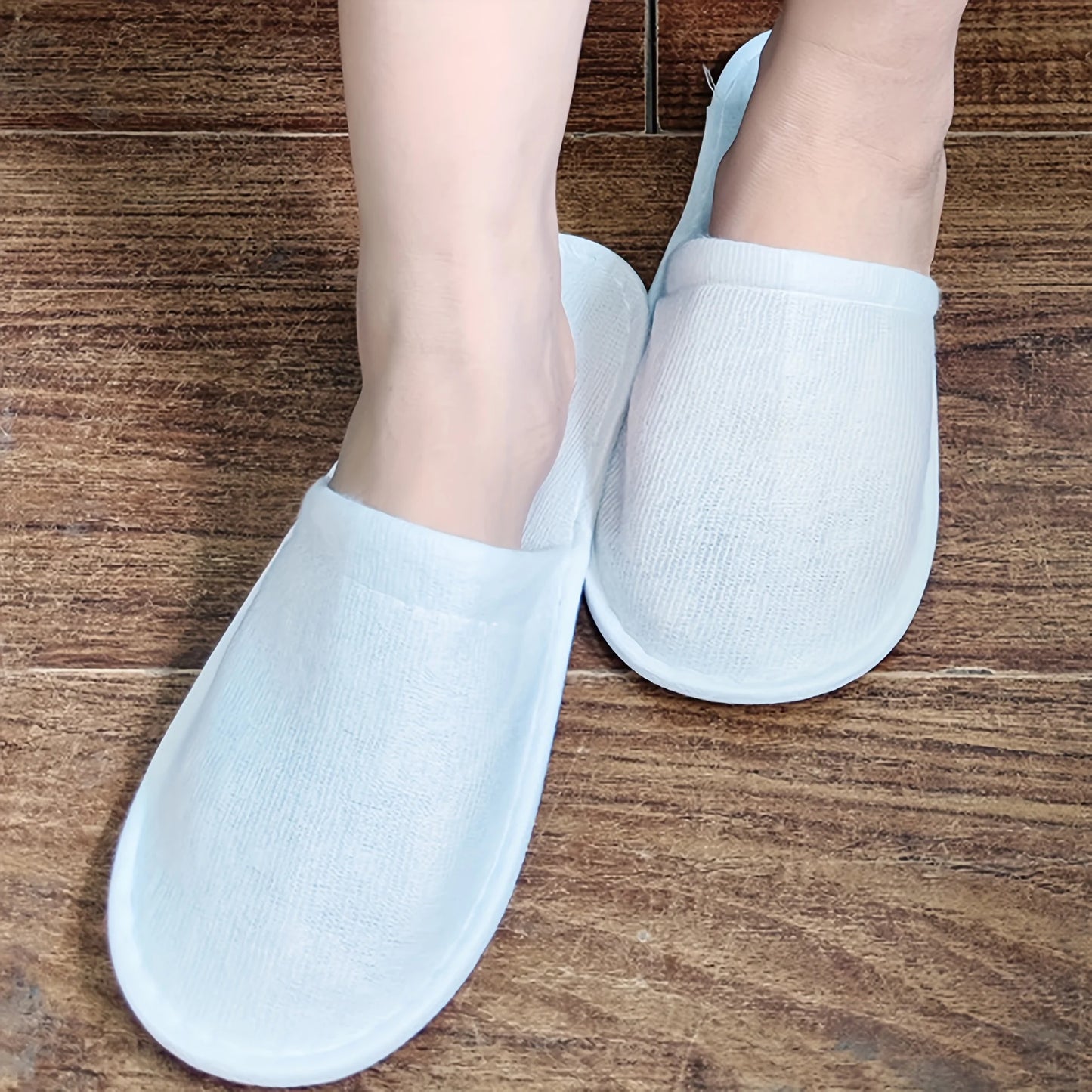 1/5/10pairs Disposable Slippers For Hotel Family Travel Beauty Salon Guests Unisex Portable Non Slip Non-woven Fabric Indoor