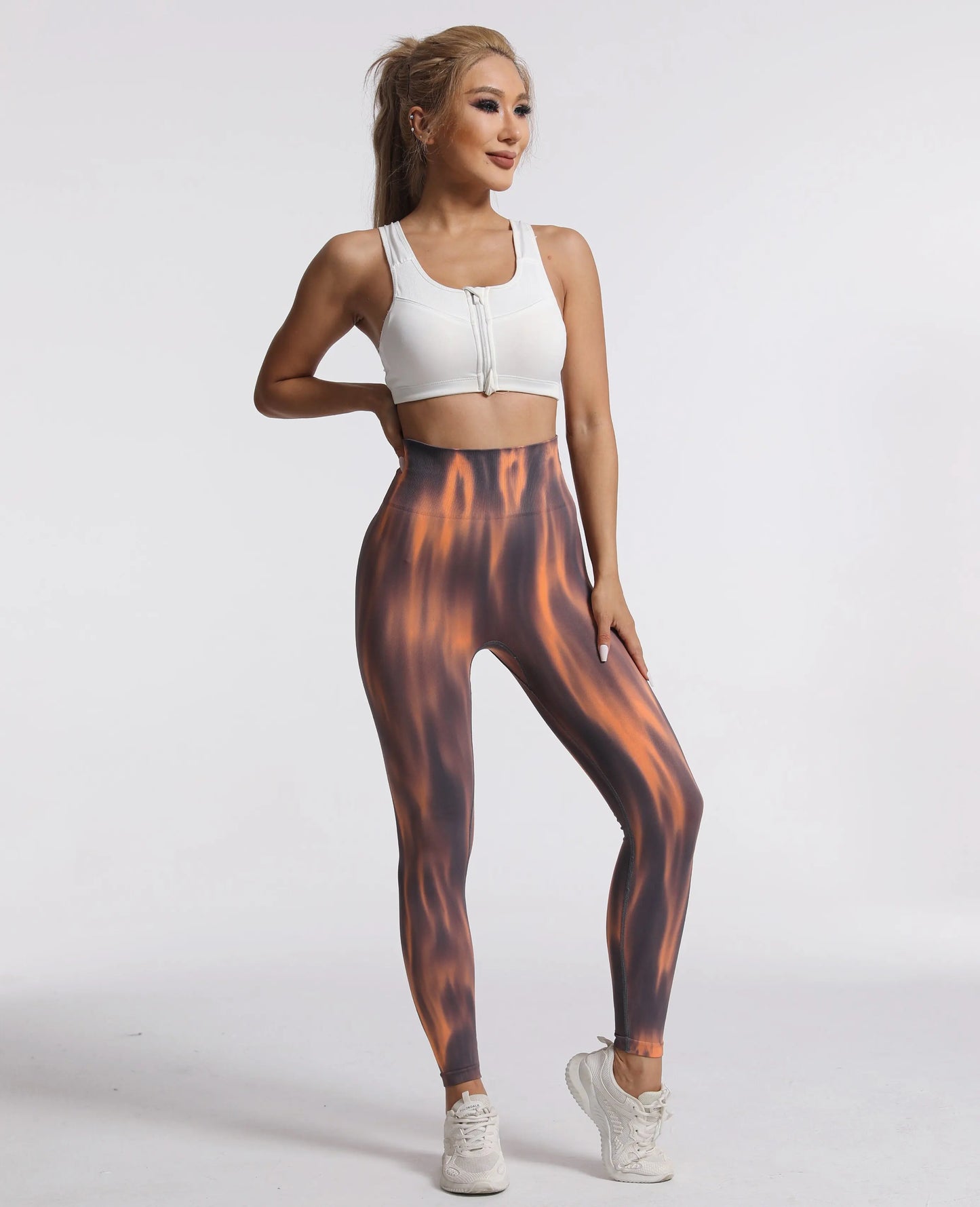 New Tiedye Gym Leggings Seamless Women Push Up Stretch Pants Scrunch Sports High Waist Booty Lifting Workout Yoga Leggins Nylon